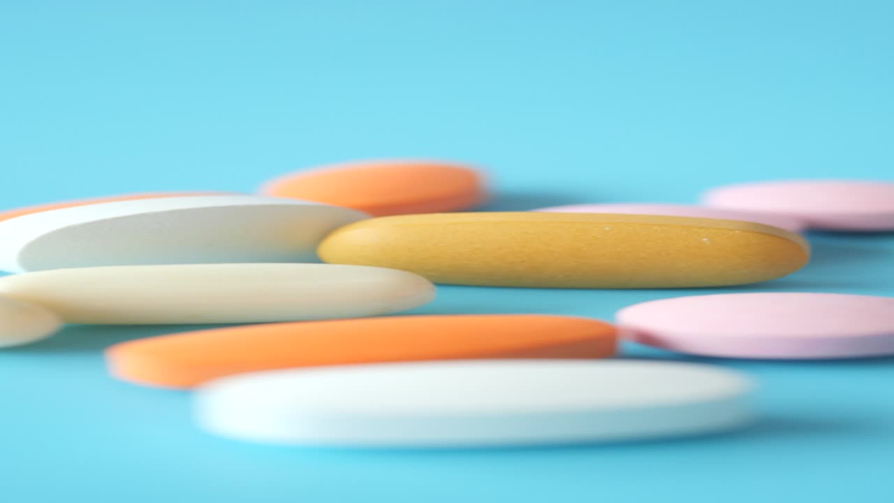 pastillas de colores variados