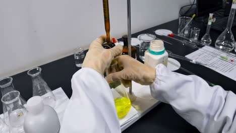 technology scientist conducting modern research in lab setting with test tubes and equipment