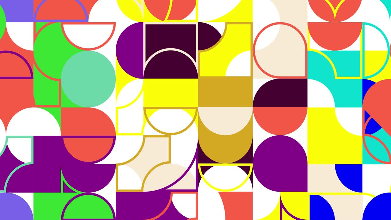 fondo gráfico geométrico retro animado.