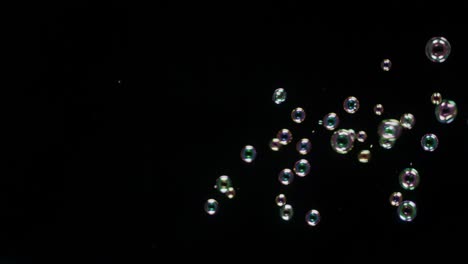 soup bubbles isolated on black background