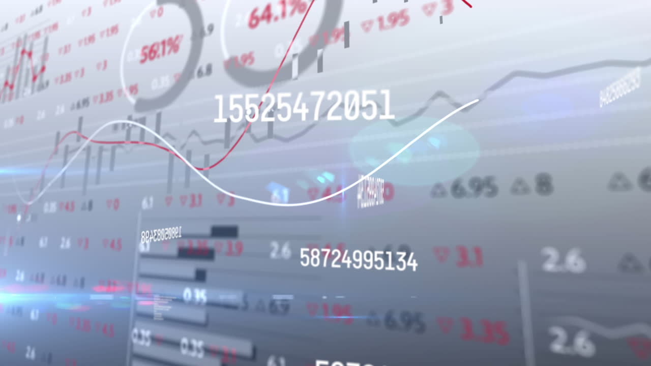 숫자 변경 및 금융 데이터 처리의 애니메이션