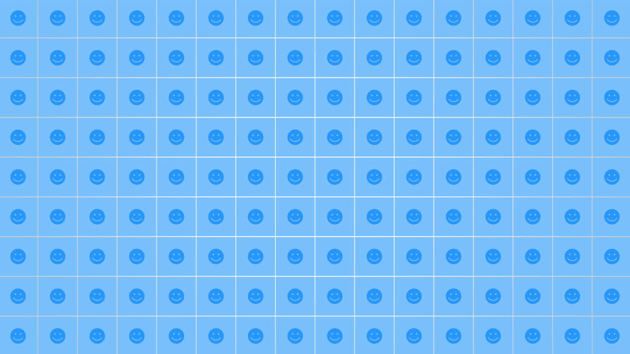 소셜 네트워크의 미소 아이콘 패턴은 파란색 그라디언트입니다.