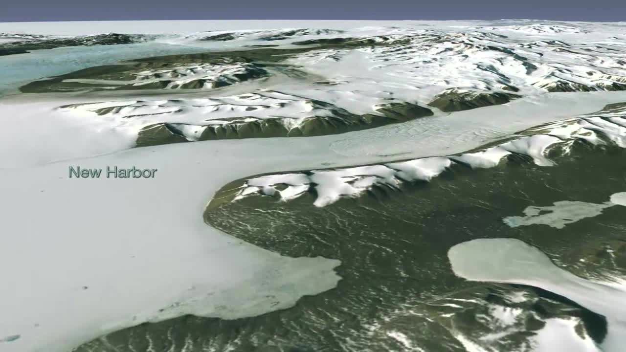 남극 대륙 주변 지역의 nasa 애니메이션 1