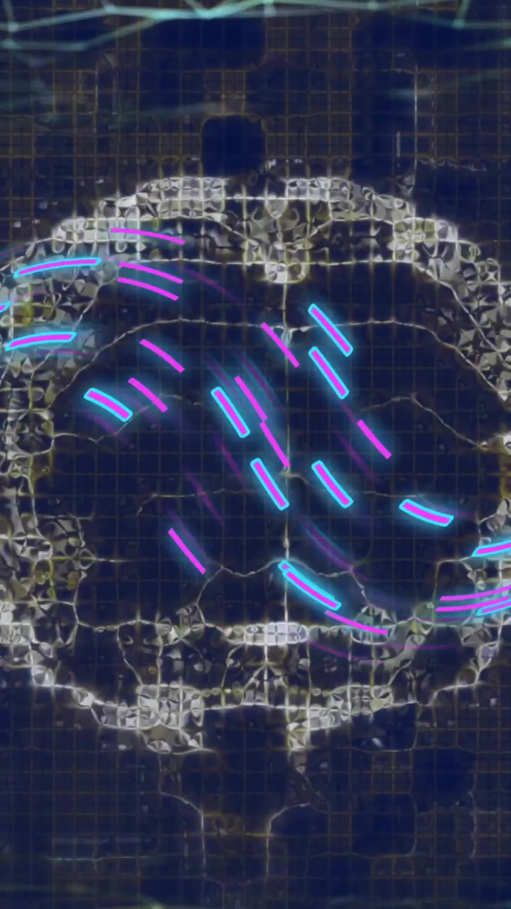 Animation of human brain, light trails and data processing