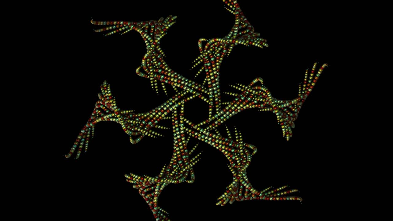 Abstract 3D Representation of DNA Double Helix