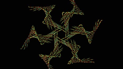 representación en 3d de la doble hélice del adn