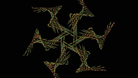 abstract 3d representation of dna double helix