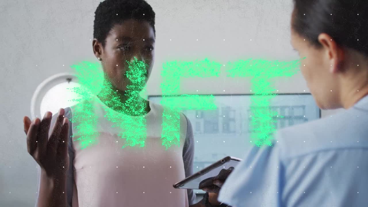 animación de nft sobre diversas compañeras de trabajo hablando
