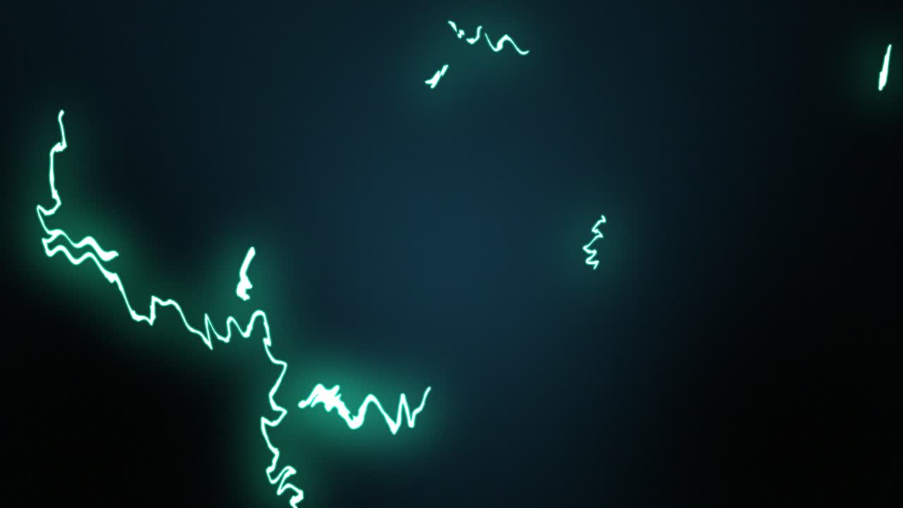 Lightning strike sparks lines animation on gradient background 3D motion graphics electricity energy visual effects voltage power thunderstorm digital teal cyan