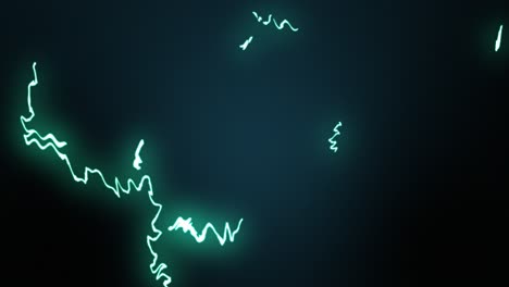 blikseminslag vonken lijnen animatie op gradiënt achtergrond 3d motion graphics elektriciteit energie visuele effecten spanning stroom onweer digitale teal cyan