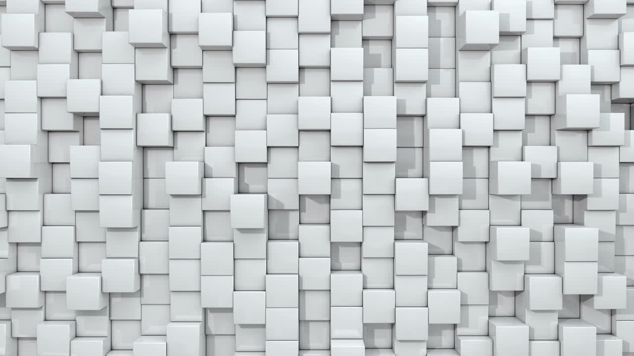 cubo animado en 3d con bucle blanco