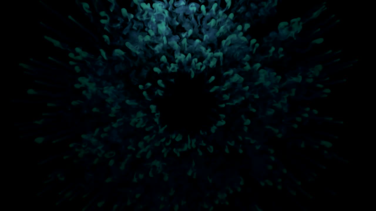 4K CGI paint powder simulation.