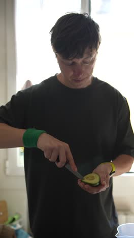 preparing avocado and lime