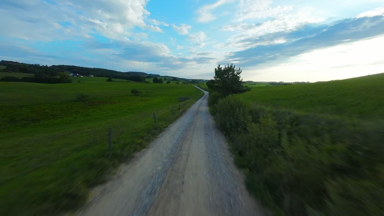 Driving on a Scenic Country Road