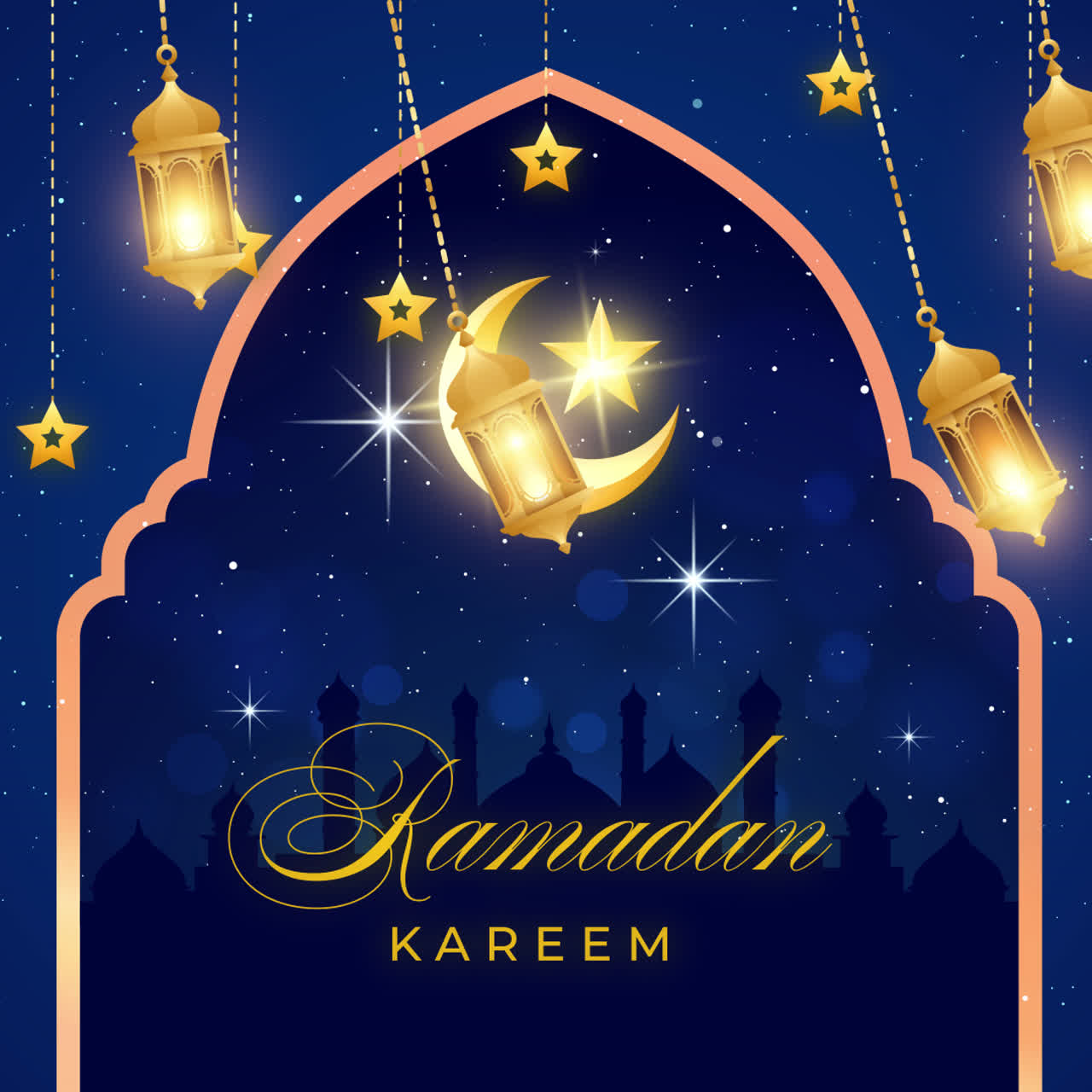 grafico de la celebración de ramadán kareem
