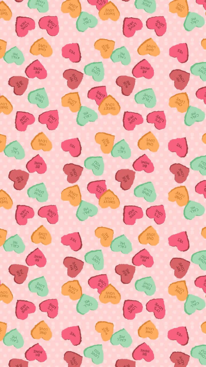 손으로 그려진 모션 그래픽 평면 디자인 대화 심장 일러스트레이션 패턴