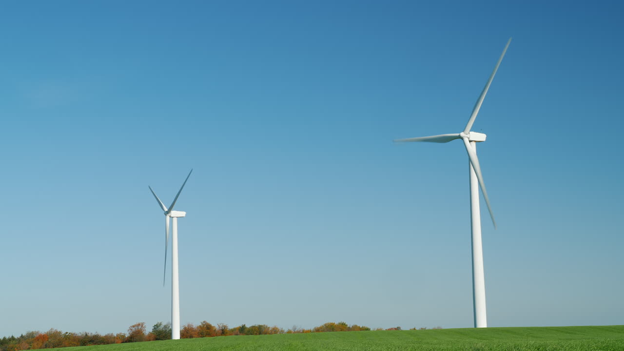 한 쌍의 풍력 터빈