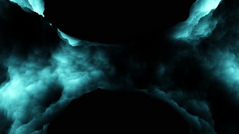 Flowing-dark-mystical-green-smoke-on-black-space