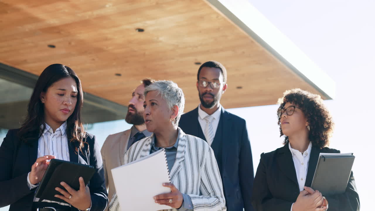 Business people, inspection