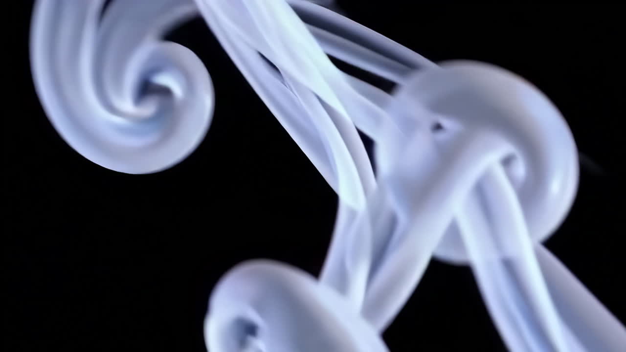 Abstract Smoke Patterns on Black Background