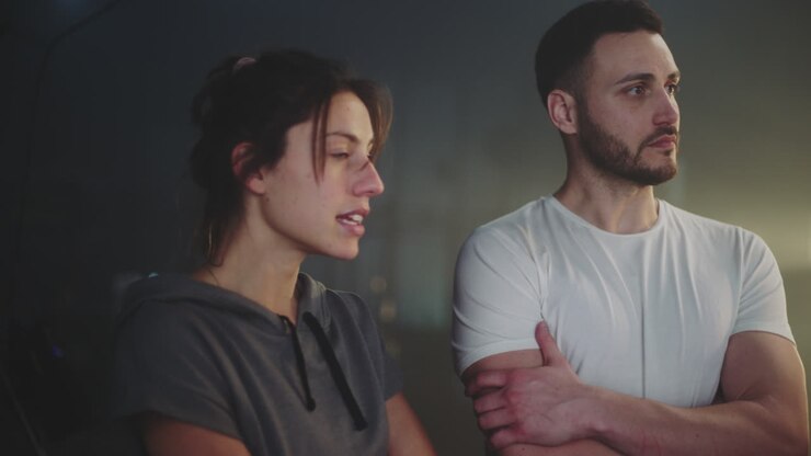 Couple Conversation at Night