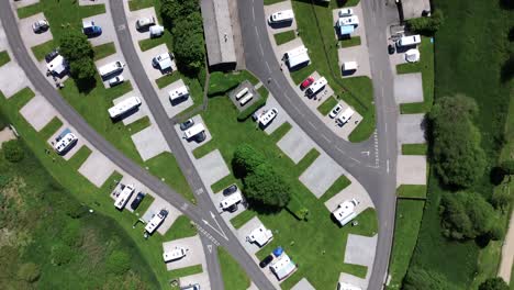 Cavavan-park-camping-static-home-for-holiday-and-vacation-covid-getaway-aerial-view-by-drone