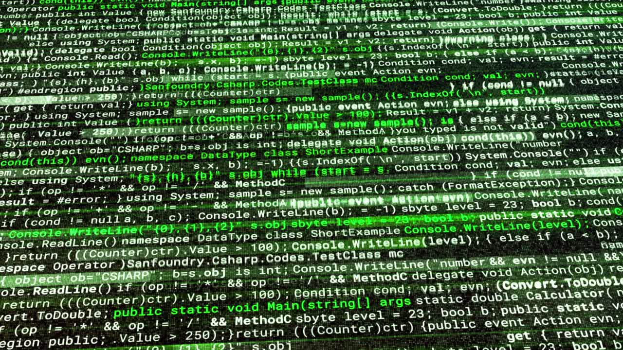 Close-up of Computer Code