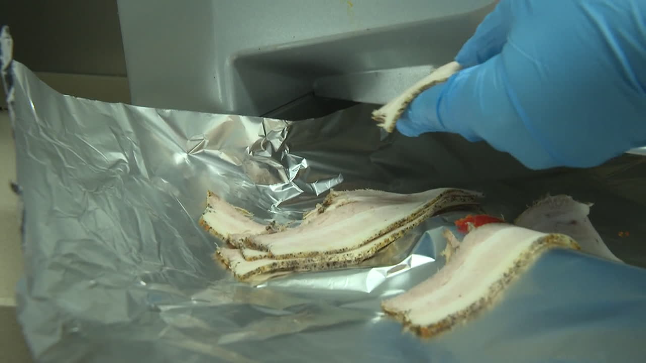 Preparing Sliced Bacon