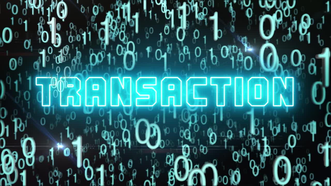 디지털 코드를 가진 파란색 거래 개념