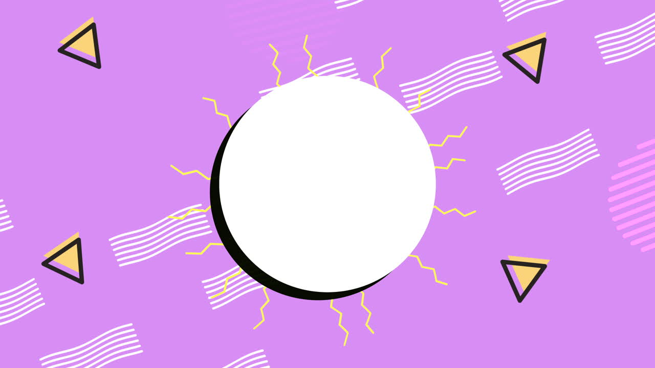 colores y figuras geométricas animación con marco circular