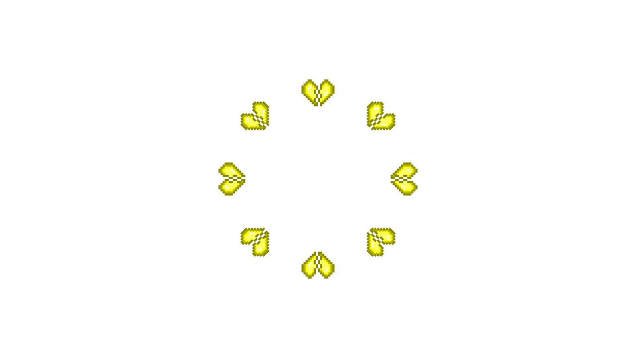 Pixel Art Mini Broken Heart Spinning Circle Animated Overlay Transparent 30fps (3)