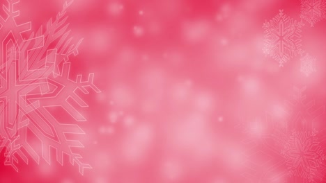 snow icon or symbol animate with snow falling on red background