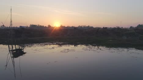 sunset over a lake