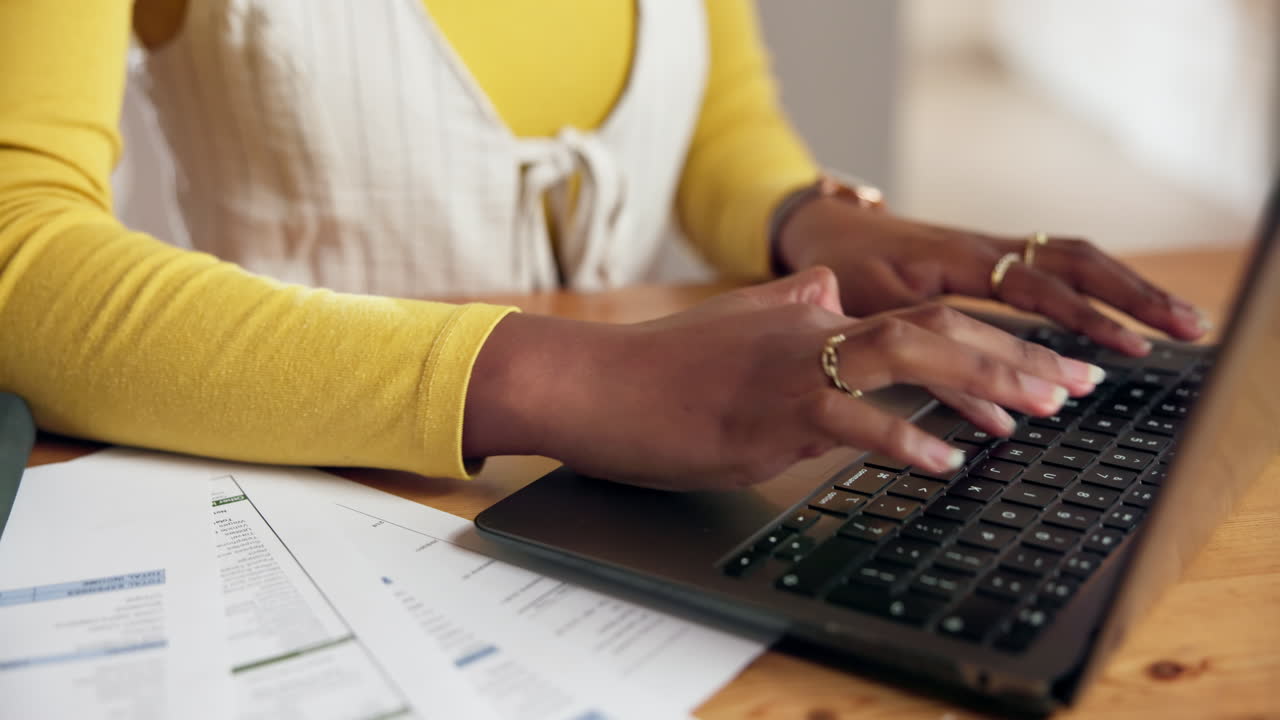 Woman working on laptop