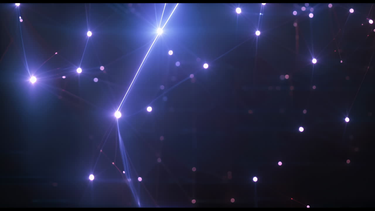 Abstract Glowing Network Connections