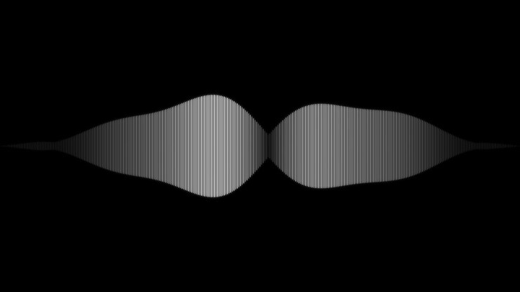 Animated Digital Audio Waveform Visualization