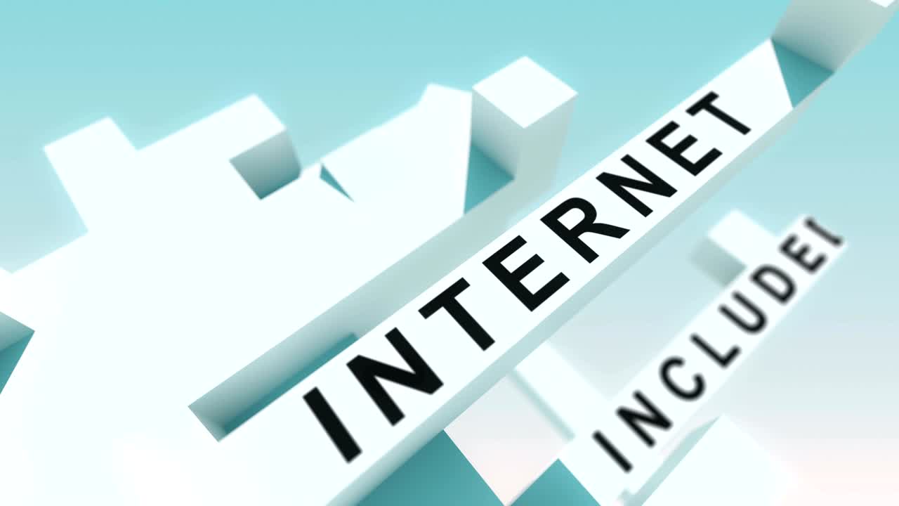 무료 배달 큐브로 애니메이션 된 단어