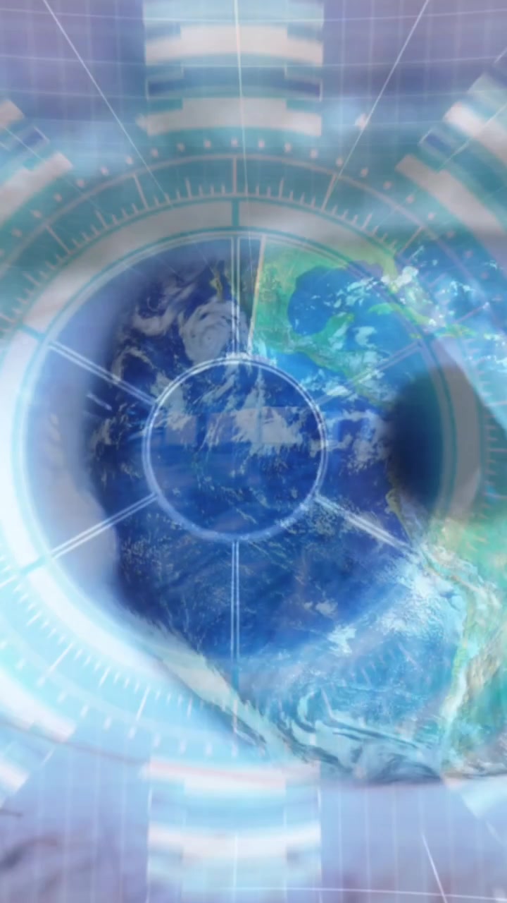Animation of digital screen with data processing over eye of caucasian woman