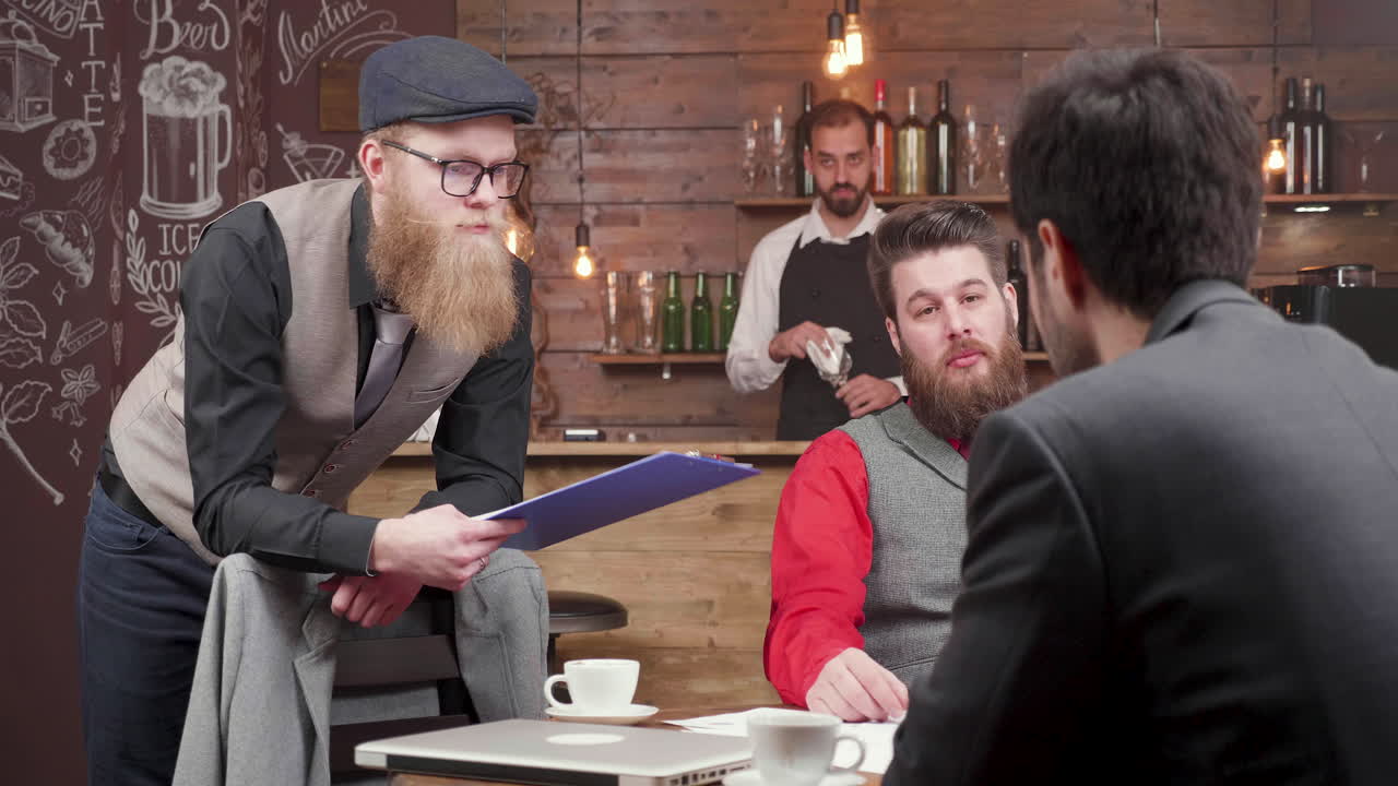 Business Meeting at a Cafe