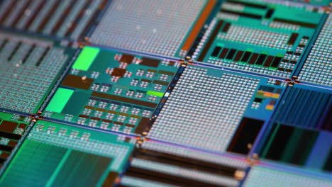 silicon semiconductor wafer close-up. in electronics, a wafer also called a slice or substrate is a thin slice of semiconductor, a crystalline silicon, used for the fabrication of integrated circuits