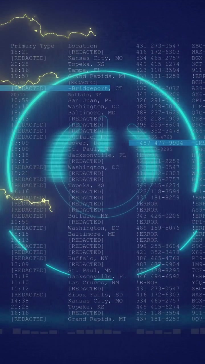 Animation of digital data processing over scope scanning