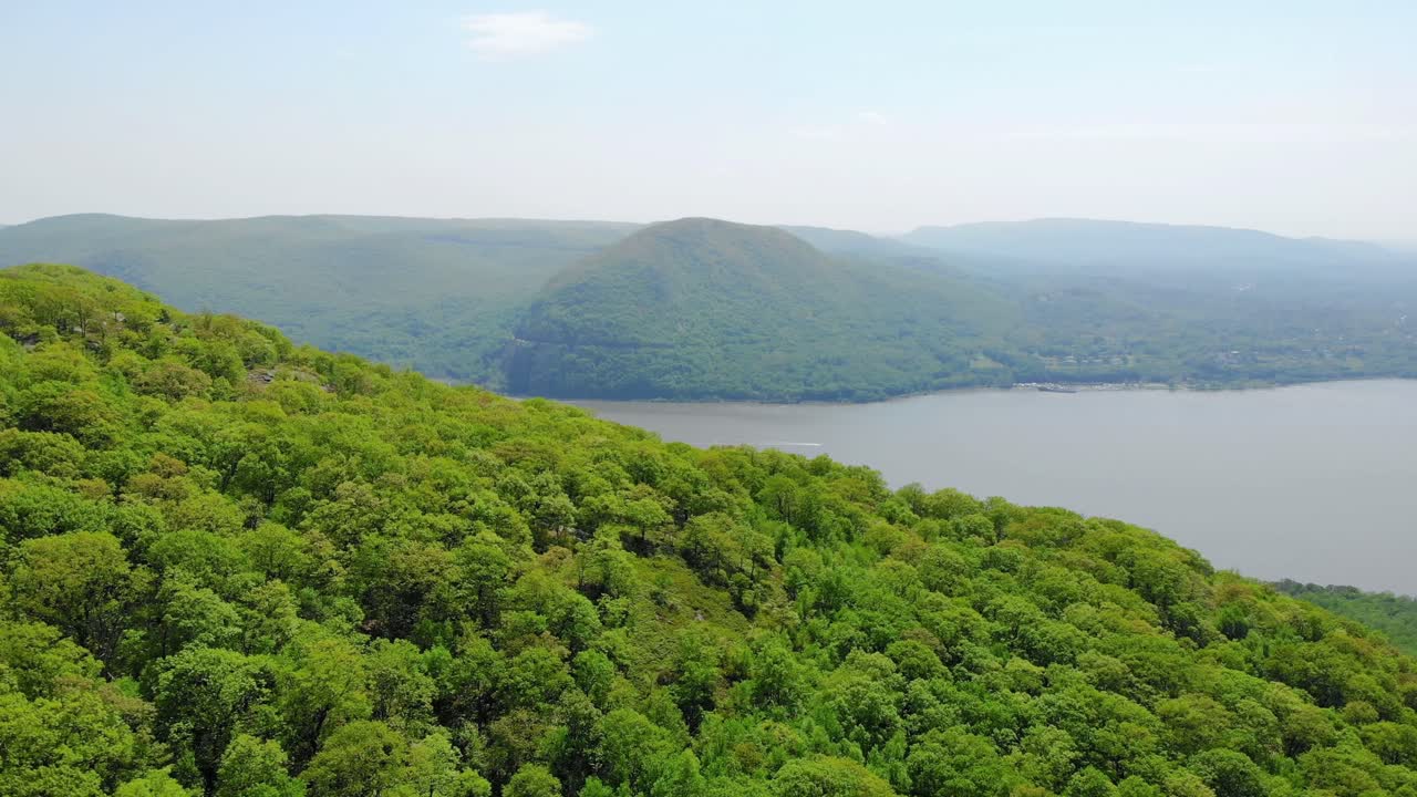 hermosa vista aérea del bosque y el río