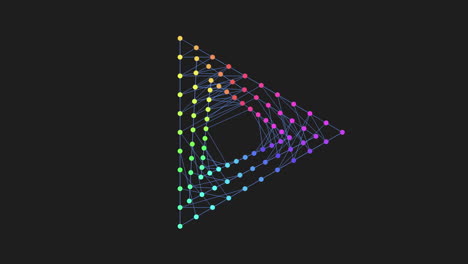 Rainbow-triangle-futuristic-shape-with-neon-dots-and-lines