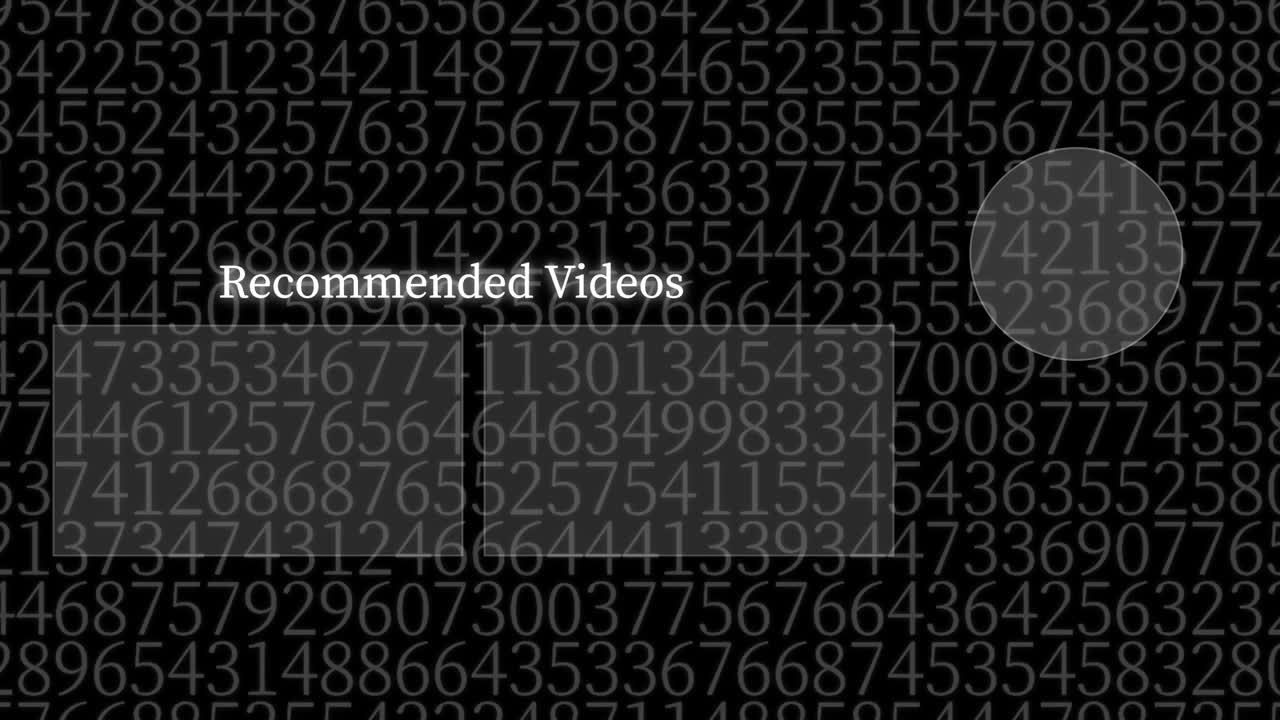 Random number end card ending screen motion graphics