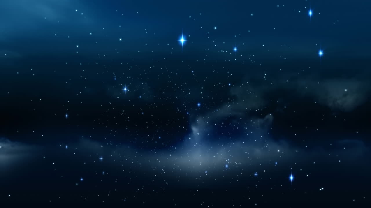 파란색 배경의 텍스트와 모양의 레벨 업 애니메이션