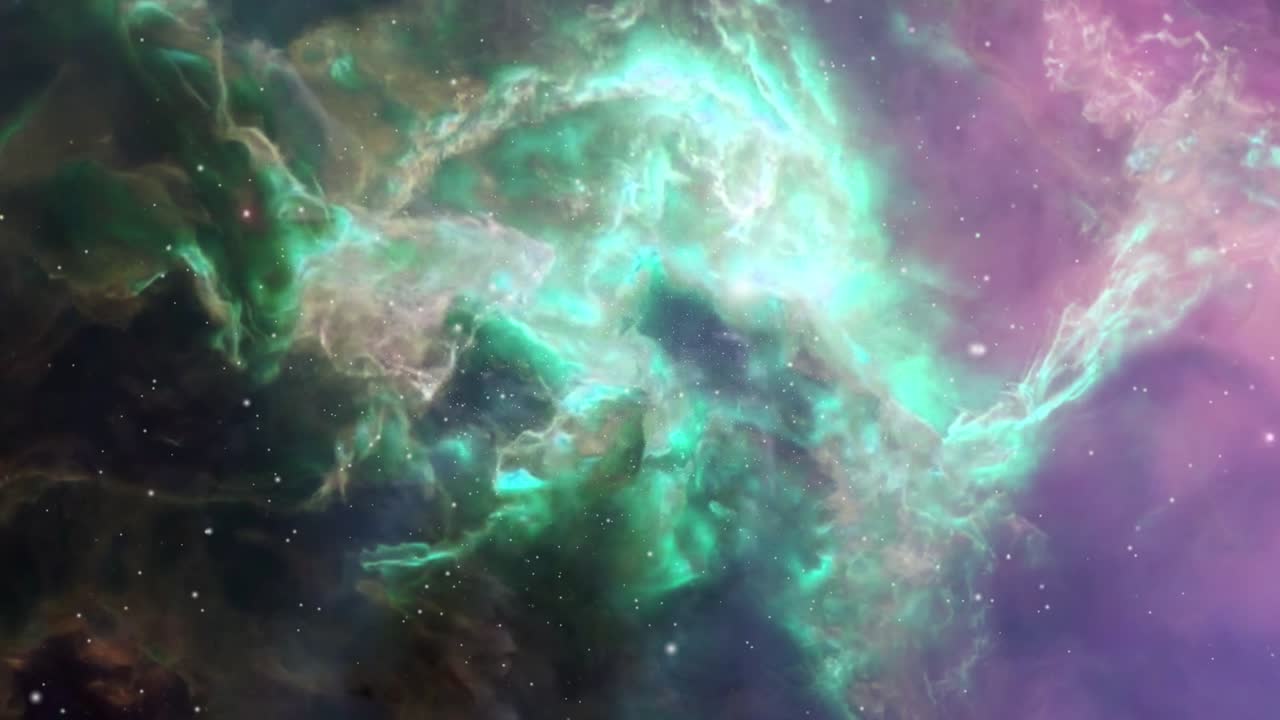 la niebla de las nubes nebulosas se mueve en el universo
