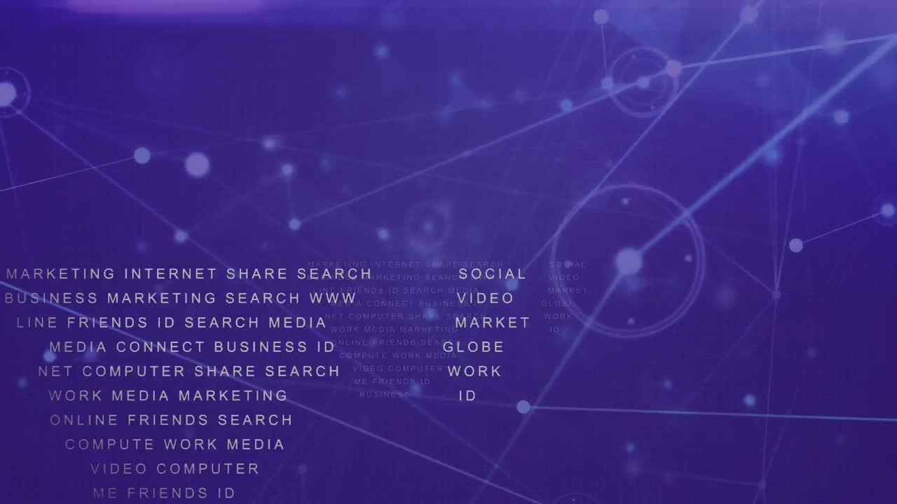 Animation of network of connections over data processing