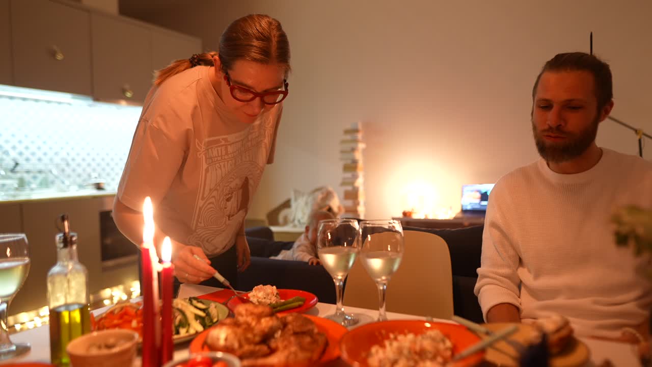 fiesta de cena familiar