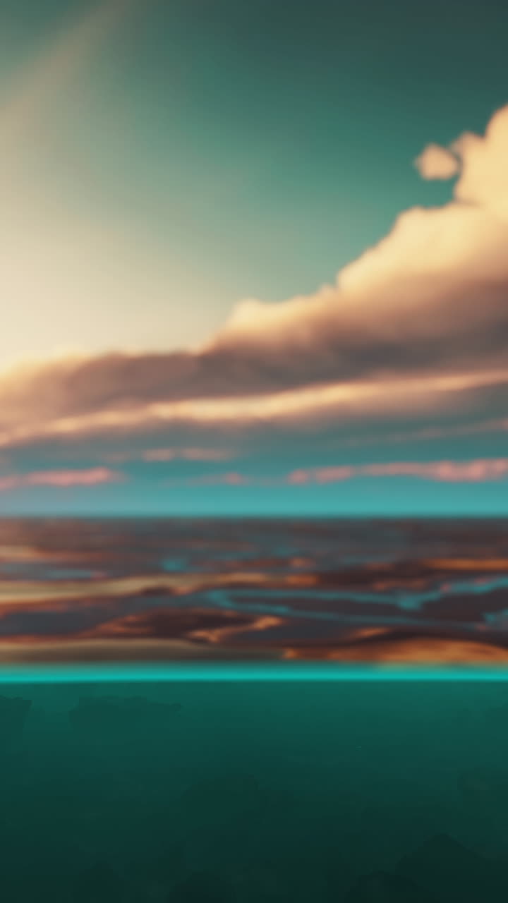 Il pacifico tramonto dell'oceano