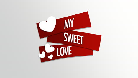Animated-closeup-My-Sweet-Love-text-and-motion-romantic-white-hearts-on-Valentines-day-background